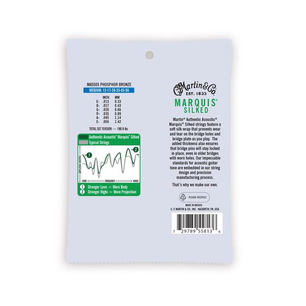 Authentic Acoustic Marquis&reg; Silked Guitar Strings Phosphor Bronze image number 1